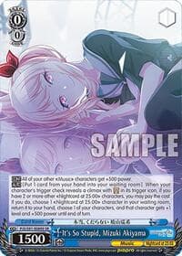 It's So Stupid, Mizuki Akiyama (SR) - HATSUNE MIKU: COLORFUL STAGE! - Weiss Schwarz card