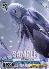 Why I Keep Composing, Kanade Yoisaki (VR) - HATSUNE MIKU: COLORFUL STAGE! - Weiss Schwarz card