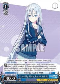 Loved by Music, Kanade Yoisaki - HATSUNE MIKU: COLORFUL STAGE! - Weiss Schwarz card