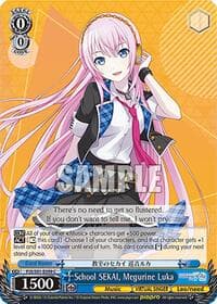School SEKAI, Megurine Luka - HATSUNE MIKU: COLORFUL STAGE! - Weiss Schwarz card
