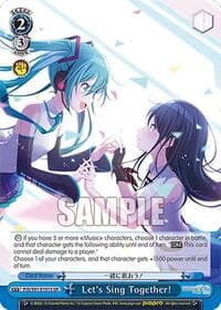 Let's Sing Together! (SR) - HATSUNE MIKU: COLORFUL STAGE! - Weiss Schwarz card