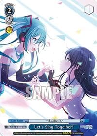 Let's Sing Together! (VR) - HATSUNE MIKU: COLORFUL STAGE! - Weiss Schwarz card