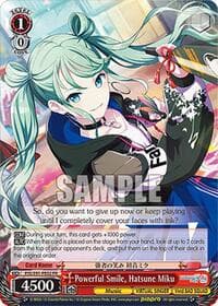 Powerful Smile, Hatsune Miku (PR) - HATSUNE MIKU: COLORFUL STAGE! - Weiss Schwarz card