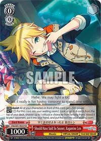 Should Have Said So Sooner, Kagamine Len - HATSUNE MIKU: COLORFUL STAGE! - Weiss Schwarz card