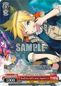 Should Have Said So Sooner, Kagamine Len (OFR) - HATSUNE MIKU: COLORFUL STAGE! - Weiss Schwarz card