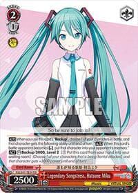 Legendary Songstress, Hatsune Miku - HATSUNE MIKU: COLORFUL STAGE! - Weiss Schwarz card