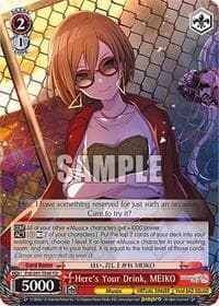 Here's Your Drink, MEIKO - HATSUNE MIKU: COLORFUL STAGE! - Weiss Schwarz card