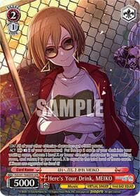 Here's Your Drink, MEIKO (OFR) - HATSUNE MIKU: COLORFUL STAGE! - Weiss Schwarz card