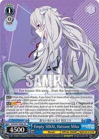 Empty SEKAI, Hatsune Miku - HATSUNE MIKU: COLORFUL STAGE! - Weiss Schwarz card