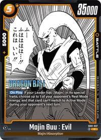 Majin Buu : Evil - SB01-037 - Manga Booster 01 - Dragon Ball Super: Fusion World card