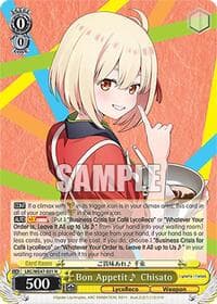 Bon Appetit ~ Chisato - Lycoris Recoil Premium Booster - Weiss Schwarz card