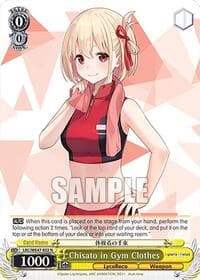 Chisato in Gym Clothes - Lycoris Recoil Premium Booster - Weiss Schwarz card