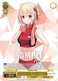 Chisato in Gym Clothes (LRP) - Lycoris Recoil Premium Booster - Weiss Schwarz card