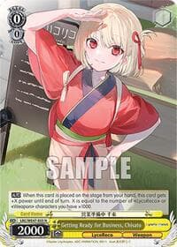 Getting Ready for Business, Chisato - Lycoris Recoil Premium Booster - Weiss Schwarz card