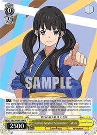 Capable Newbie Accountant, Takina - Lycoris Recoil Premium Booster - Weiss Schwarz card