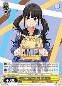 Safe Travels, Takina - Lycoris Recoil Premium Booster - Weiss Schwarz card