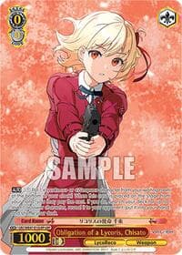 Obligation of a Lycoris, Chisato  (LRP) - Lycoris Recoil Premium Booster - Weiss Schwarz card