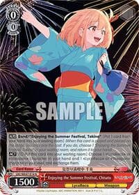 Enjoying the Summer Festival, Chisato - Lycoris Recoil Premium Booster - Weiss Schwarz card