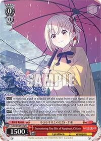 Encountering Tiny Bits of Happiness, Chisato - Lycoris Recoil Premium Booster - Weiss Schwarz card