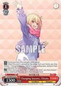 Changing Seasons, Chisato - Lycoris Recoil Premium Booster - Weiss Schwarz card