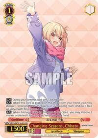 Changing Seasons, Chisato (LRP) - Lycoris Recoil Premium Booster - Weiss Schwarz card