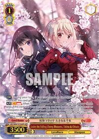 Under the Falling Cherry Blossoms, Takina & Chisato (LRP) - Lycoris Recoil Premium Booster - Weiss Schwarz card