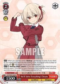 We'll Solve Everything! Chisato - Lycoris Recoil Premium Booster - Weiss Schwarz card