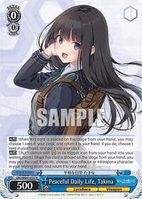 Peaceful Daily Life, Takina - Lycoris Recoil Premium Booster - Weiss Schwarz card