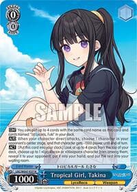 Tropical Girl, Takina - Lycoris Recoil Premium Booster - Weiss Schwarz card