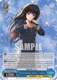 Restraining Stance, Takina - Lycoris Recoil Premium Booster - Weiss Schwarz card