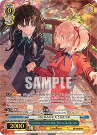 Autumn Dyed in Red, Takina & Chisato (LRP) - Lycoris Recoil Premium Booster - Weiss Schwarz card