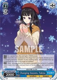 Changing Seasons, Takina - Lycoris Recoil Premium Booster - Weiss Schwarz card