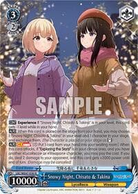 Snowy Night, Chisato & Takina - Lycoris Recoil Premium Booster - Weiss Schwarz card