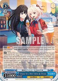 Chance for a Bite! Takina & Chisato - Lycoris Recoil Premium Booster - Weiss Schwarz card