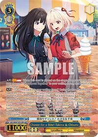 Chance for a Bite! Takina & Chisato (LRP) - Lycoris Recoil Premium Booster - Weiss Schwarz card