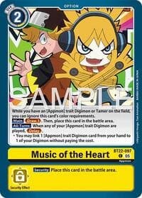 Music of the Heart - Cyber Eden - Digimon Card Game card