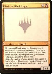 Red and Black Legac - Un-Known Event Playtest Cards - Magic: The Gathering card