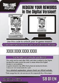 Code Card - Manga Booster 01 (SB01) - Manga Booster 01 - Dragon Ball Super: Fusion World card