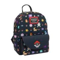 Pokemon Block Art Mini Backpack by Loungefly - Pokemon Collectible Storage - Collectible Storage card