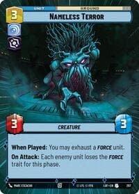 Nameless Terror (Hyperspace) - Legends of the Force - Star Wars: Unlimited card