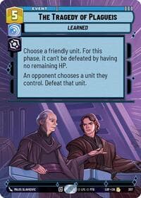 The Tragedy of Plagueis (Hyperspace) - Legends of the Force - Star Wars: Unlimited card