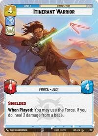 Itinerant Warrior (Hyperspace) - Legends of the Force - Star Wars: Unlimited card