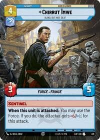 Chirrut Imwe - Blind, but not Deaf (Hyperspace) - Legends of the Force - Star Wars: Unlimited card