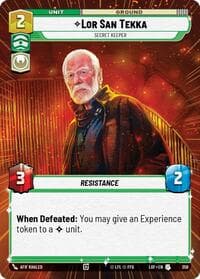 Lor San Tekka - Secret Keeper (Hyperspace) - Legends of the Force - Star Wars: Unlimited card
