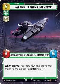 Paladin Training Corvette (Hyperspace) - Legends of the Force - Star Wars: Unlimited card