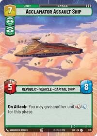 Acclamator Assault Ship (Hyperspace) - Legends of the Force - Star Wars: Unlimited card