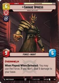 Savage Opress - Imbued With Hate (Hyperspace) - Legends of the Force - Star Wars: Unlimited card