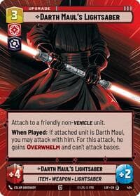 Darth Maul's Lightsaber (Hyperspace) - Legends of the Force - Star Wars: Unlimited card
