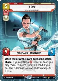 Rey - With Palpatine's Power (Hyperspace) - Legends of the Force - Star Wars: Unlimited card