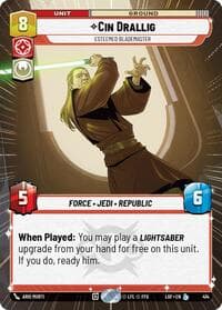 Cin Drallig - Esteemed Blademaster (Hyperspace) - Legends of the Force - Star Wars: Unlimited card